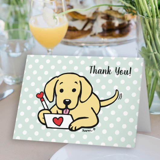 Yellow Labrador Liebe Letter Danke Karte
