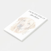 Yellow Labrador Lover Monogrammed Dog Post-it Klebezettel (angewinkelt)