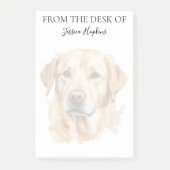 Yellow Labrador Lover Monogrammed Dog Post-it Klebezettel (Vorderseite)
