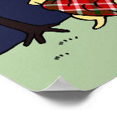 Yellow Labrador Mama und Starry Sky Poster (Ecke)