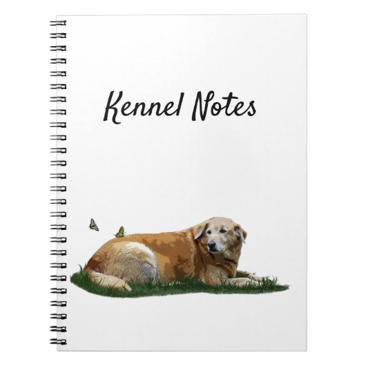 Yellow Labrador Mixed Breed Dog Spiral Notebook Notizblock (Vorderseite)