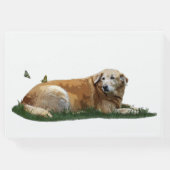 Yellow Labrador Mixed Breed Hund Gästebuch (Rückseite)