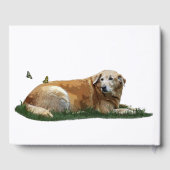 Yellow Labrador Mixed Breed Hund Gästebuch (Rückseite)