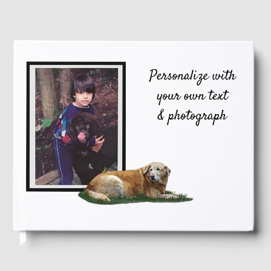 Yellow Labrador Mixed Breed Hund Gästebuch (Vorderseite)