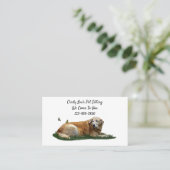 Yellow Labrador Mixed Breed Hunde Business Cards Visitenkarte (Stehend Vorderseite)
