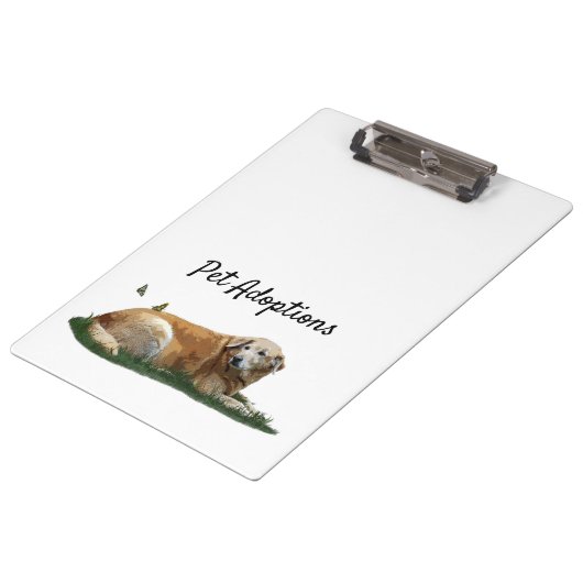 Yellow Labrador Mixed Rasse Hund Zwischenablage Klemmbrett (Schrägansicht)