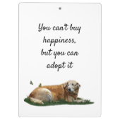 Yellow Labrador Mixed Rasse Hund Zwischenablage Klemmbrett (Rückseite)