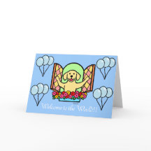 Yellow Labrador New Baby Boy Glückwünsche