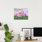 Yellow Labrador Osterüberraschung Poster (Heimbüro)
