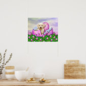 Yellow Labrador Osterüberraschung Poster (Küche)