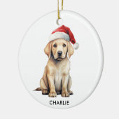Yellow Labrador Personalisiert Dog Lover Christmas Keramik Ornament (Links)