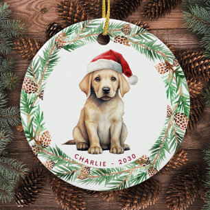 Yellow Labrador Personalisiert Dog Lover Christmas Keramik Ornament