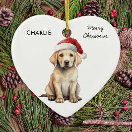 Yellow Labrador Personalisiert Dog Lover Christmas Keramik Ornament