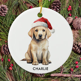 Yellow Labrador Personalisiert Dog Lover Christmas Keramik Ornament