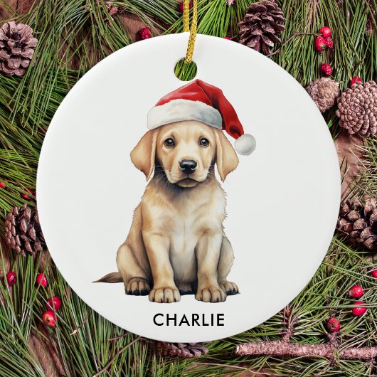 Yellow Labrador Personalisiert Dog Lover Christmas Keramik Ornament