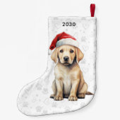 Yellow Labrador Personalisiert Dog Lover Christmas Kleiner Weihnachtsstrumpf (Rückseite)