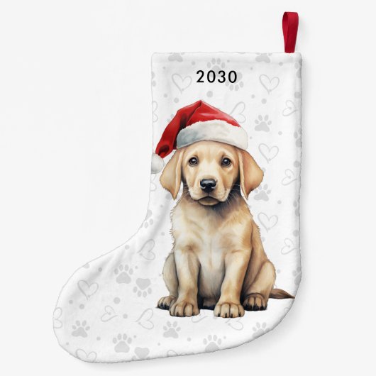 Yellow Labrador Personalisiert Dog Lover Christmas Kleiner Weihnachtsstrumpf (Rückseite)
