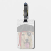 Yellow Labrador Pirate 2 Gepäckanhänger (Rückseite vertikal)