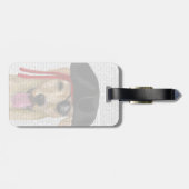 Yellow Labrador Pirate 2 Gepäckanhänger (Rückseite horizontal)