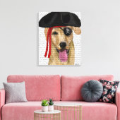 Yellow Labrador Pirate 2 Leinwanddruck (Insitu (Wohnzimmer))