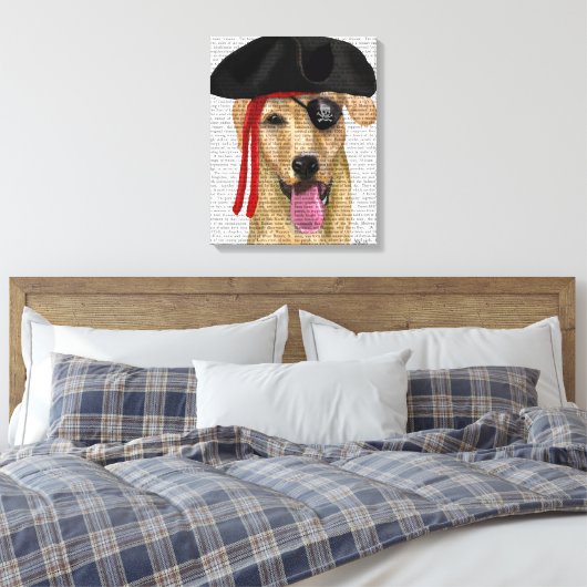 Yellow Labrador Pirate 2 Leinwanddruck (Insitu (Schlafzimmer))