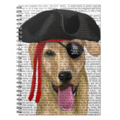 Yellow Labrador Pirate 2 Notizblock (Vorderseite)