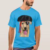 Yellow Labrador Pirate 2 T-Shirt (Vorderseite)