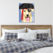 Yellow Labrador Pirate Leinwanddruck (Insitu (Schlafzimmer))
