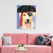 Yellow Labrador Pirate Leinwanddruck (Insitu (Wohnzimmer))