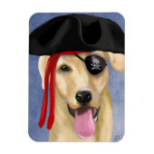 Yellow Labrador Pirate Magnet (Vertikal)