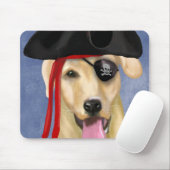 Yellow Labrador Pirate Mousepad (Mit Mouse)