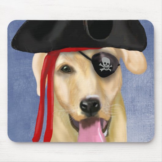 Yellow Labrador Pirate Mousepad (Vorne)