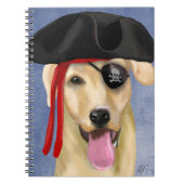 Yellow Labrador Pirate Notizblock (Vorderseite)