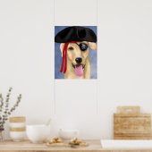Yellow Labrador Pirate Poster (Küche)
