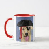 Yellow Labrador Pirate Tasse (Links)