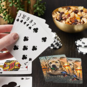 Yellow Labrador Playing Cards, Labrador Spielkarten (In Situ)
