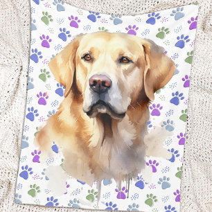 Yellow Labrador Puppy 2 Fleecedecke