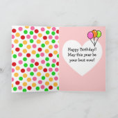 Yellow Labrador Puppy Cartoon Geburtskarte Karte (Innenseite)