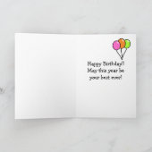 Yellow Labrador Puppy Cartoon Karte (Innenseite)