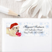 Yellow Labrador Puppy Christmas Blue Snowflake (Insitu)