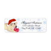 Yellow Labrador Puppy Christmas Blue Snowflake (Vorne)