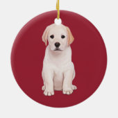 Yellow Labrador Puppy Keramikornament (Hinten)