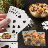 Yellow Labrador Puppy Playing Cards, Labrador Spielkarten (In Situ)