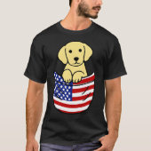 Yellow Labrador Puppy Pocket T-Shirt (Vorderseite)