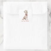 Yellow Labrador Quadratischer Aufkleber (Tasche)