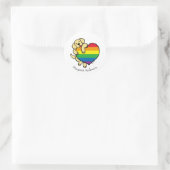Yellow Labrador Rainbow Pride Runder Aufkleber (Tasche)