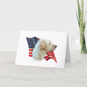 Yellow Labrador Retriever American Flag, Karte
