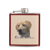 Yellow Labrador Retriever Art Geschenke Flachmann (Vorderseite)