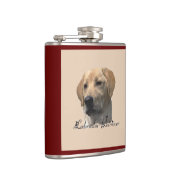 Yellow Labrador Retriever Art Geschenke Flachmann (Rechts)