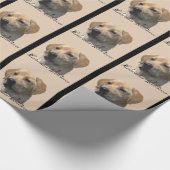 Yellow Labrador Retriever Art Geschenke Geschenkpapier (Ecke)